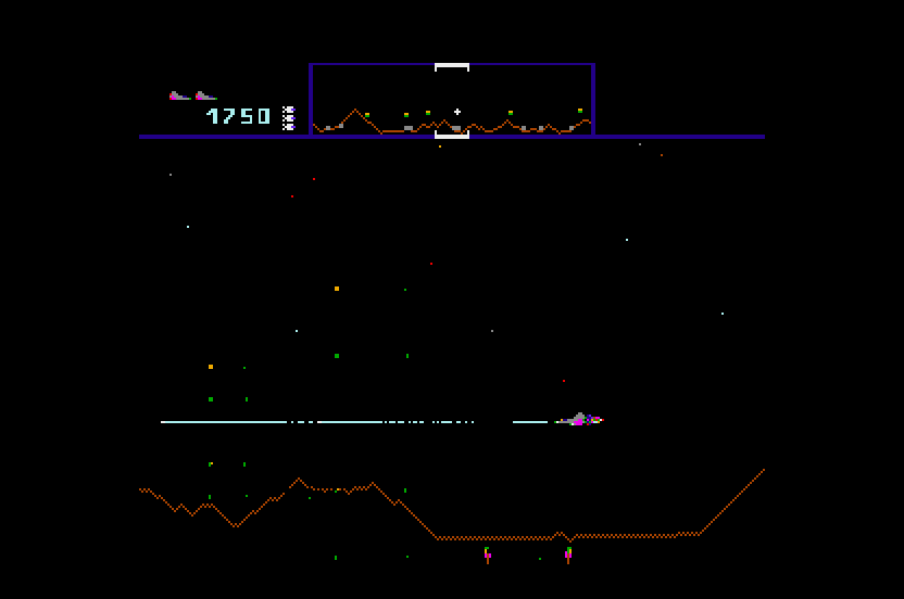 Defender atari screenshot